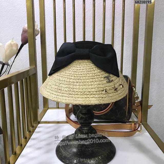 Chanel女士帽子 香奈兒春夏系列蝴蝶結星星空頂帽  mm1102